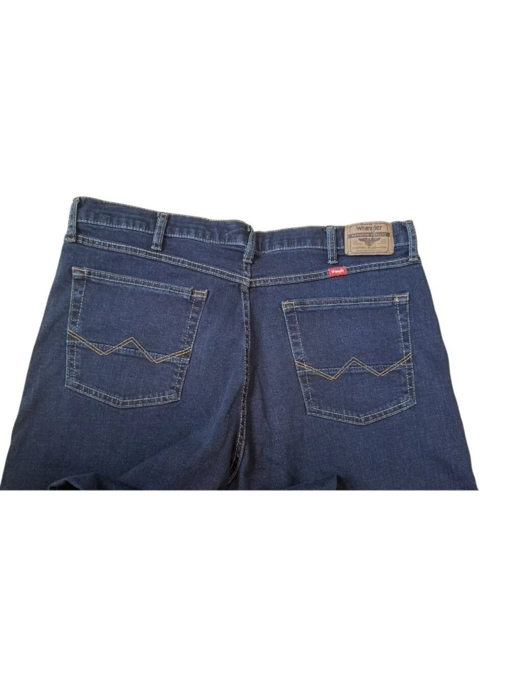 Wrangler Five Star Jeans Athletic Fit Blue Denim Jeans Mens 38x32 Dark Wash *T14